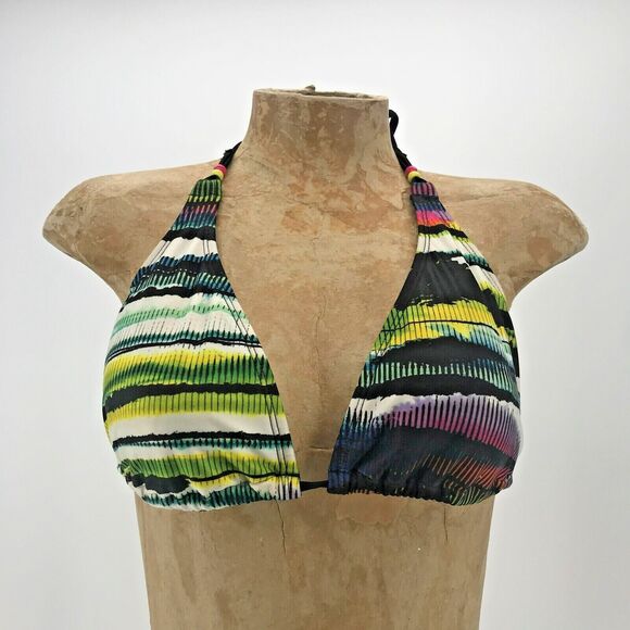 Body Glove Other - Body Glove Bikini Top Womens XL Multicolor Triangle Halter Tie Beaded Lined